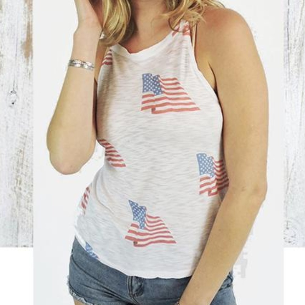 Brokedown Flag Hi-Neck Women's Tank - XSmall (No Tags)